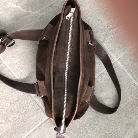 Vintage YSL brown suede shoulder bag. Good condition. - Picture 7 of 10